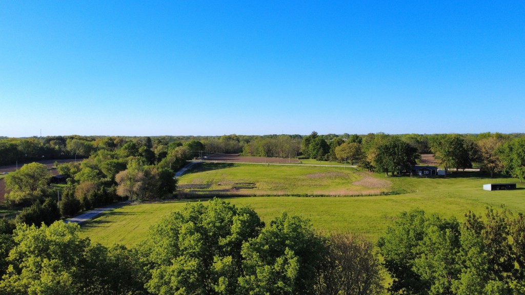 Drone image of farm